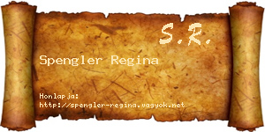Spengler Regina névjegykártya